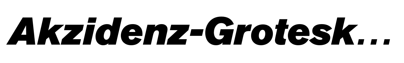 Akzidenz-Grotesk W1G Super Italic